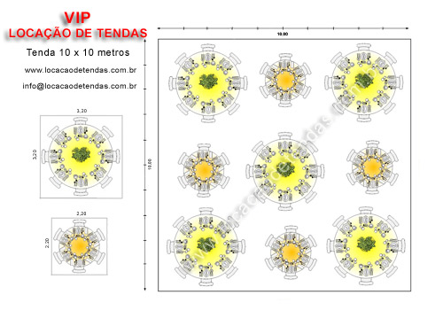 Layout de locacao de tendas